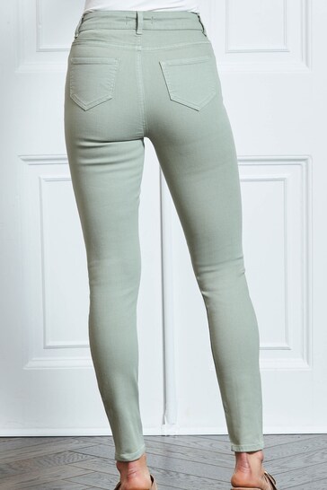 Sosandar Green Perfect Skinny Jeans