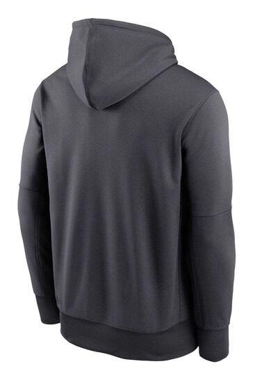 Nike Grey Boston Sox Therma Icon Performance Fleece Pullover Sweat Top