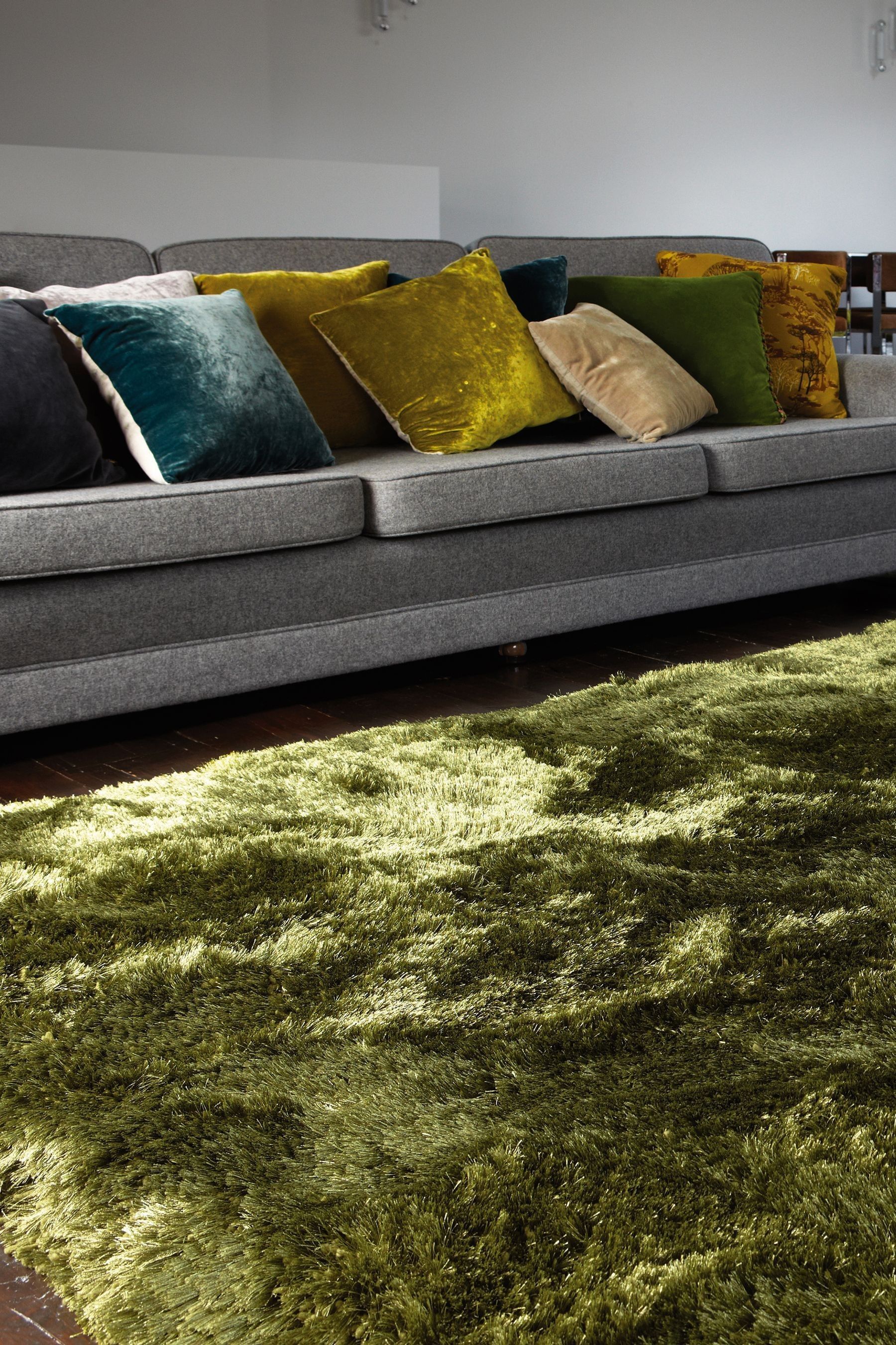 Lime store green rug