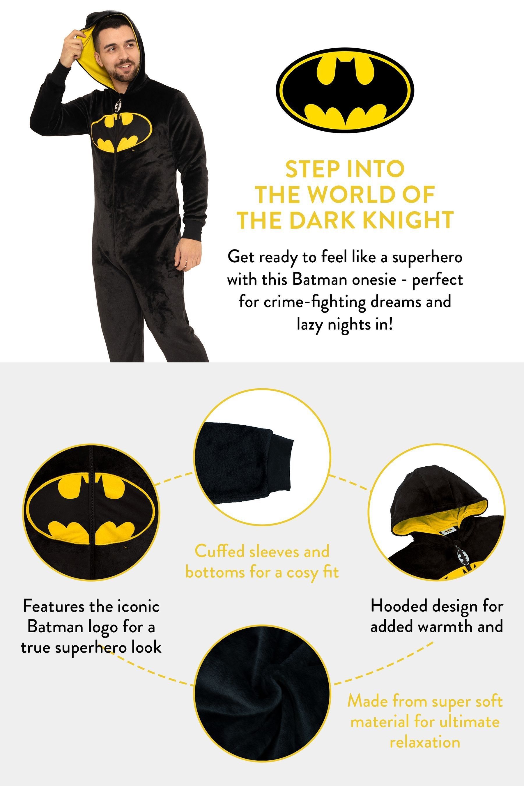 Buy Character Black Mens Batman All in One from the Next UK online shop
