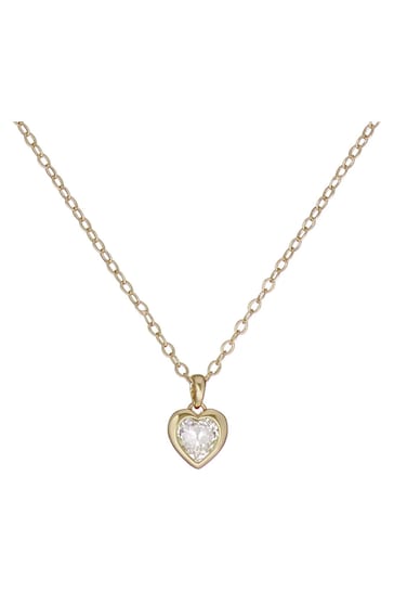 Ted Baker Gold Tone HANNELA: Crystal Heart Pendant Necklace