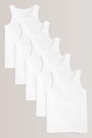 White Lace 5 Pack Vests (1.5-16yrs) - Image 1 of 4