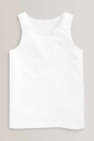 White Lace 5 Pack Vests (1.5-16yrs)