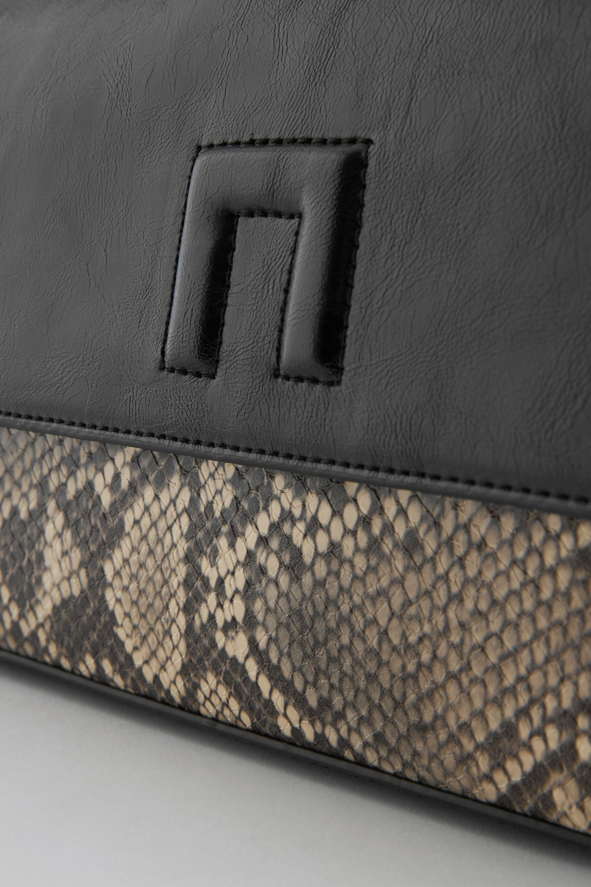 Snake Print Embossed Logo Cross-Body Bag - Image 10 of 10