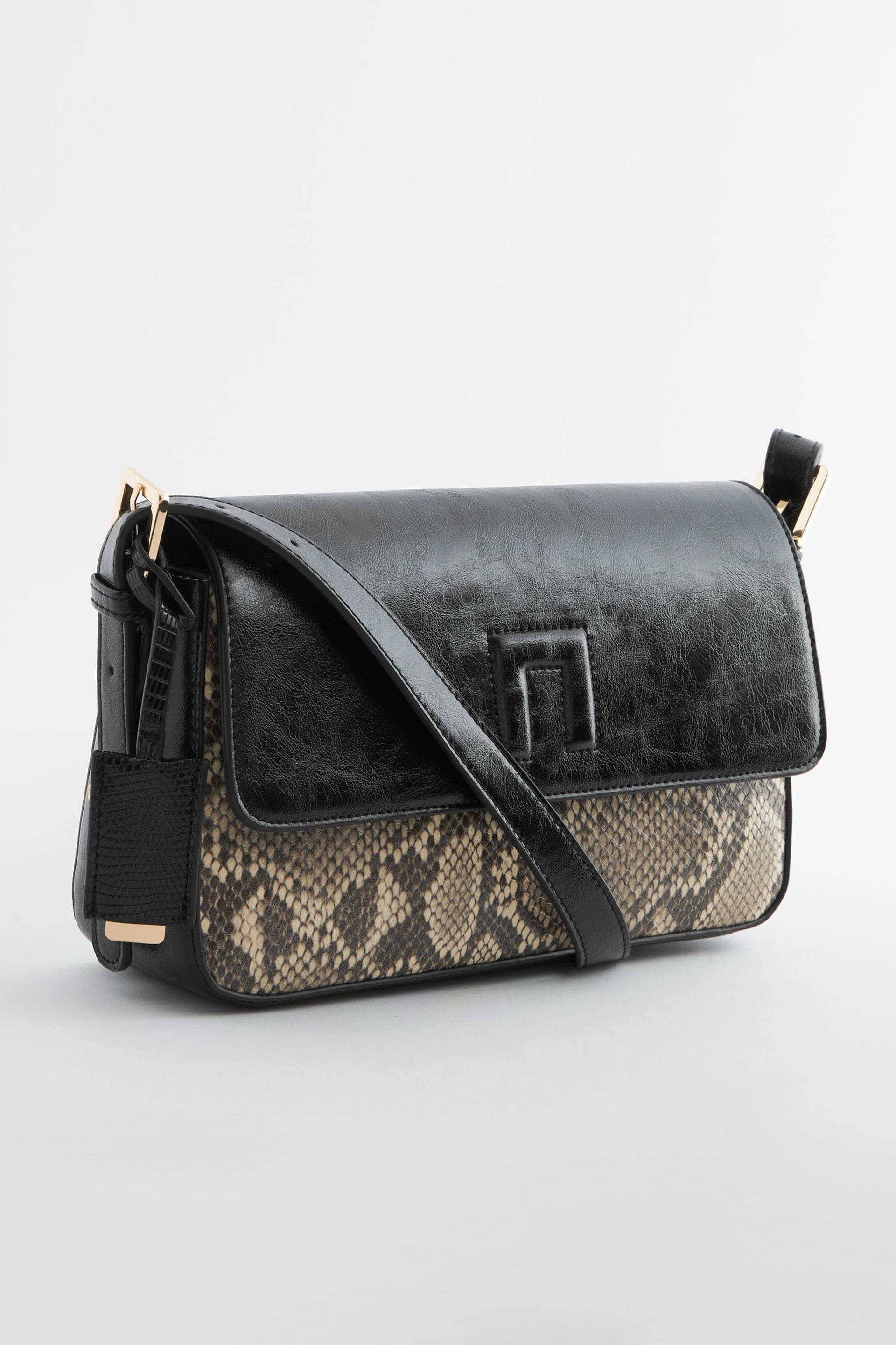 Snake Print Embossed Logo Cross-Body Bag - Image 5 of 10