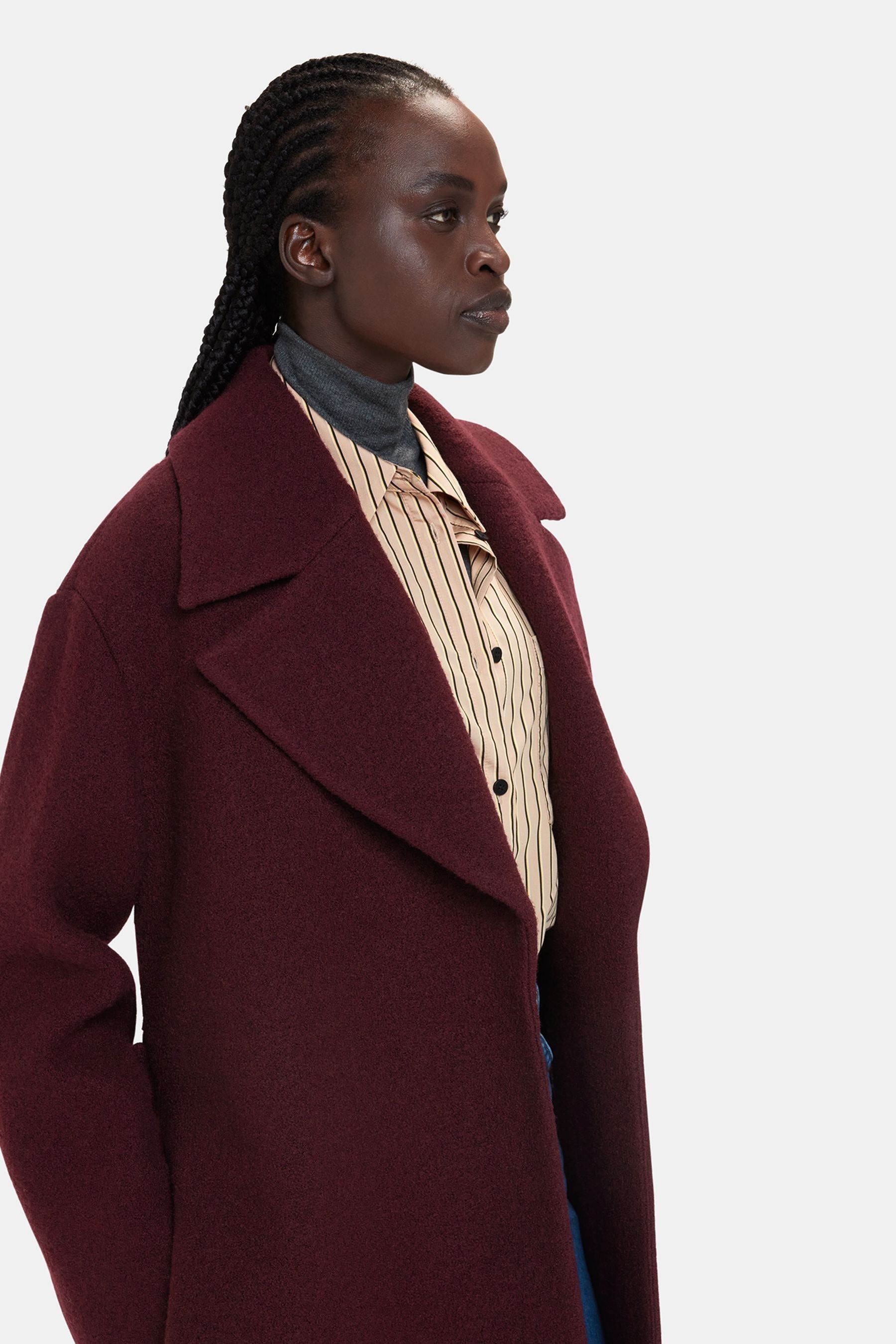 Buy Whistles Red Lorna Wrap Wool Coat from Next Luxembourg