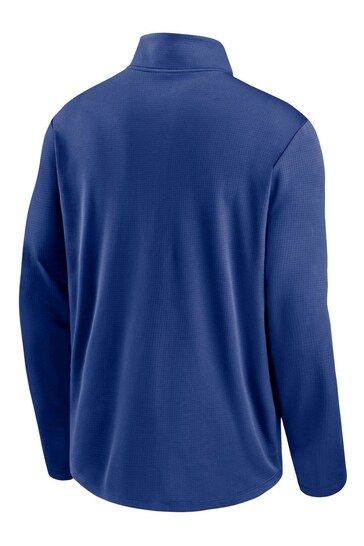 Nike Blue Los Angeles Dodgers Team Agility Logo Pacer Half Zip Sweat Top