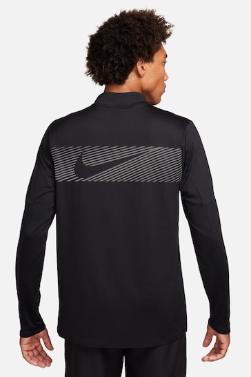 Nike Black Dri-FIT Element Flash Half Zip Running Fleeces