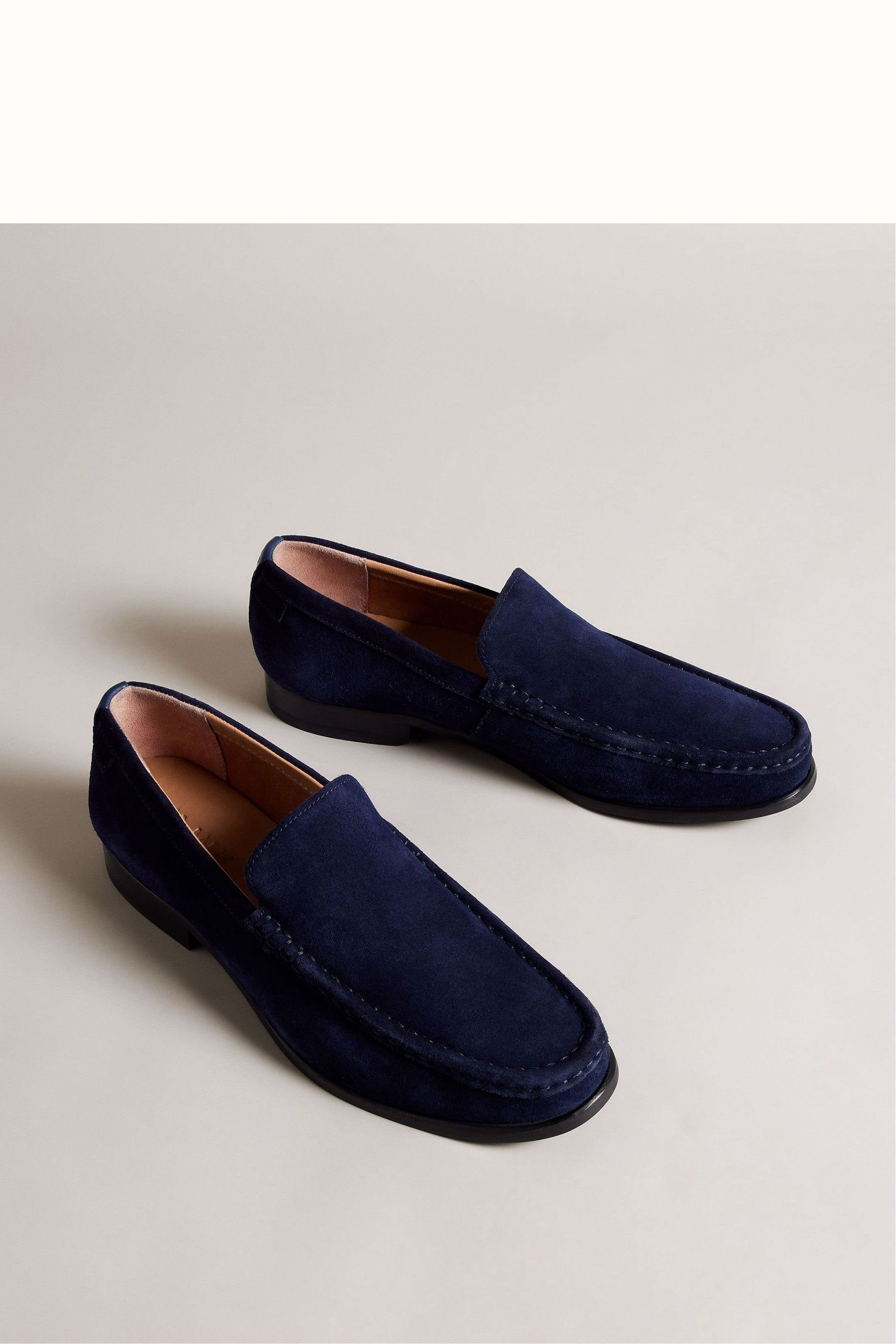 Buy Ted Baker Blue Labis Suede Formal Penny Loafers from Next Austria