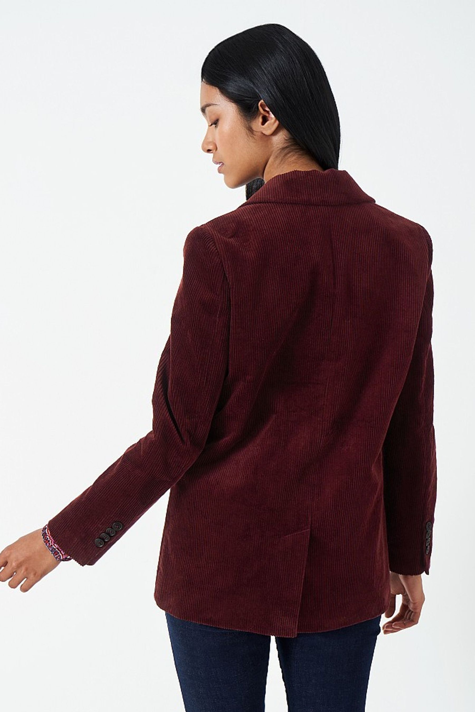 Red cotton blazer shop