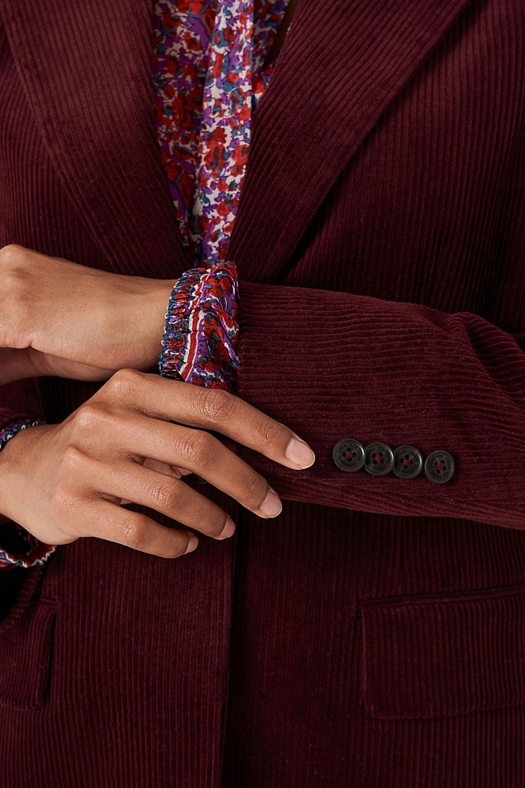 Buy Crew Clothing Company Berry Red Cotton Classic Blazer from Next Luxembourg