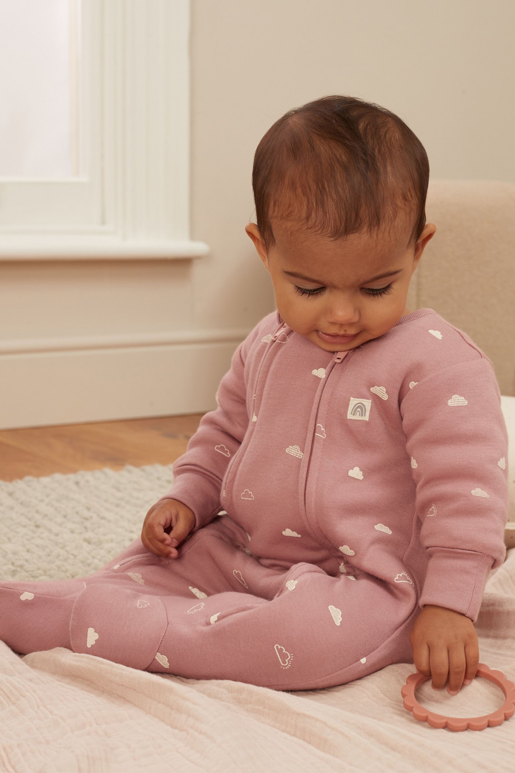 Buy Pink 2.5 Tog Wadded Single Sleepsuit from Next Luxembourg