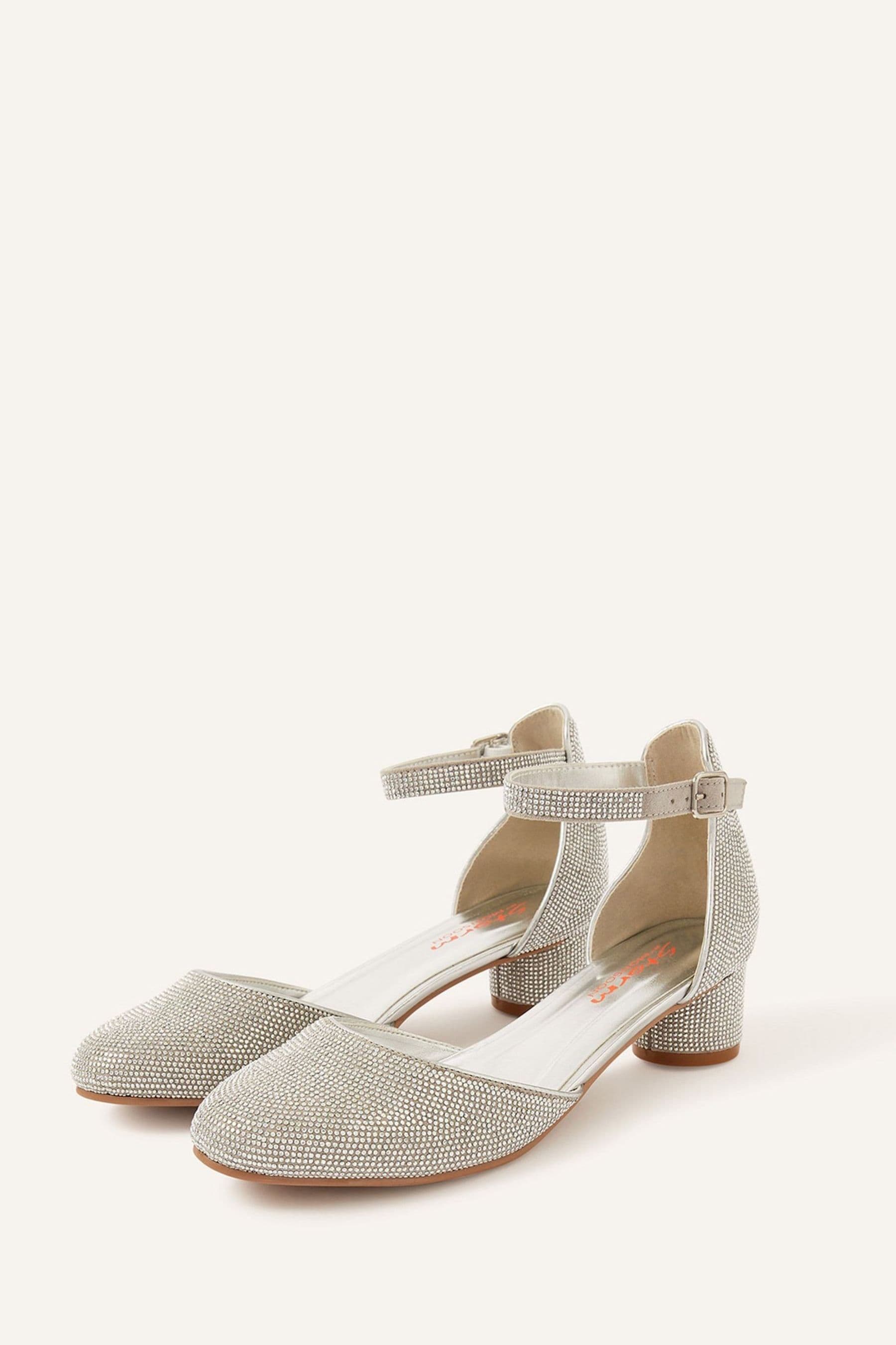 Silver top dress heels