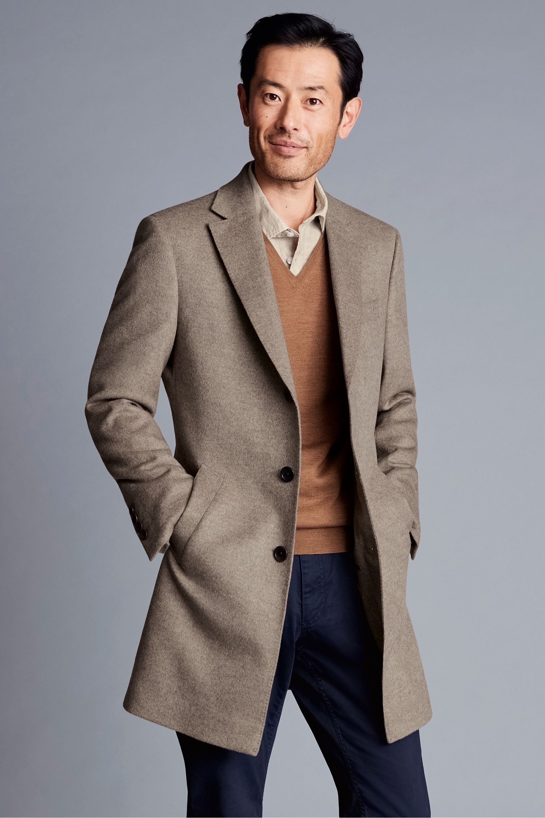 Buy Charles Tyrwhitt Natural Pure Wool Overcoat from Next Malta