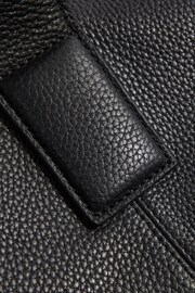 Reiss Black Carter Leather Travel Bag - Image 6 of 6