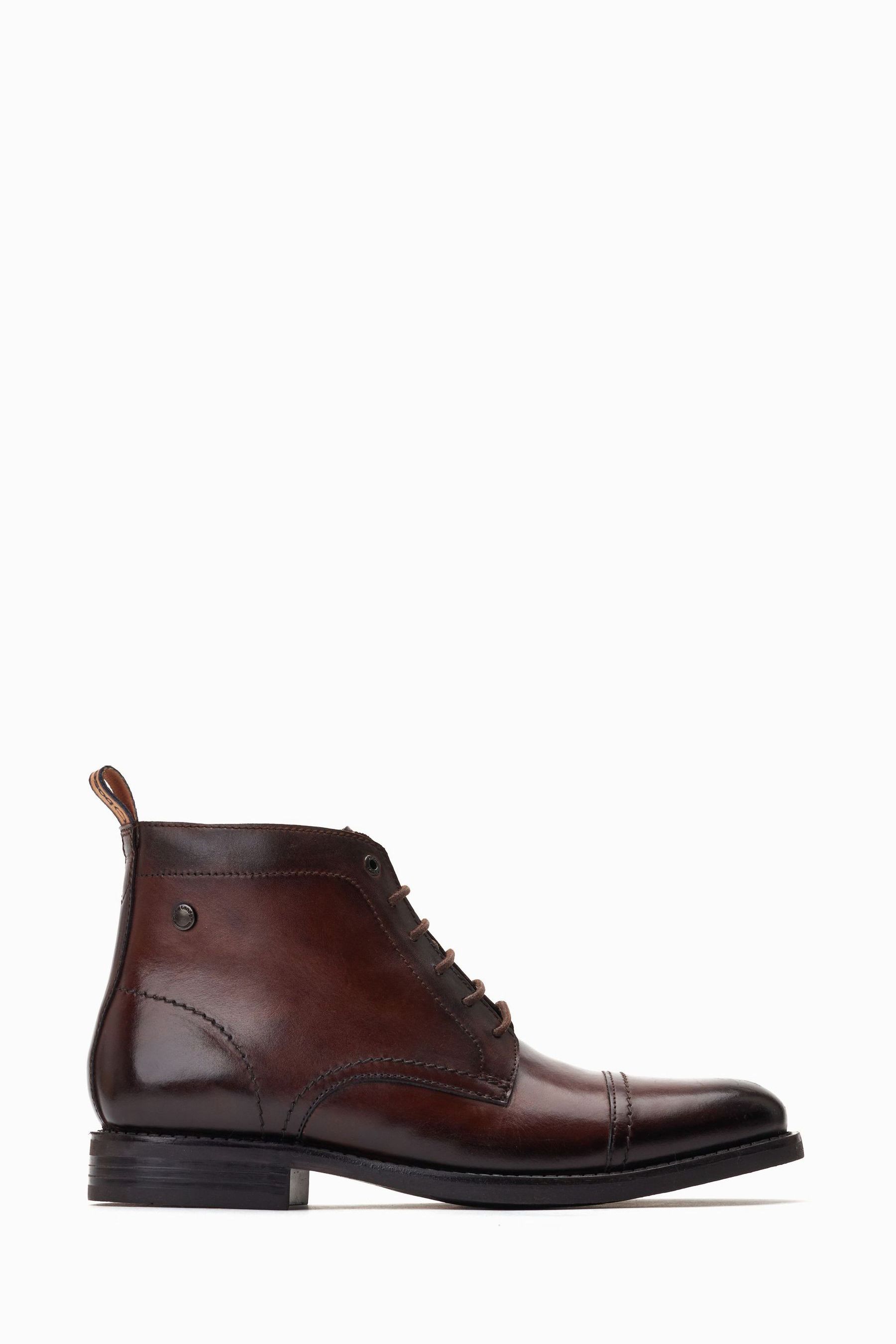Buy Base London Malone Lace Up Toe Cap Brown Boots from Next Belgium