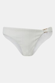 Mint Velvet White Ripple Hardware Bikini Briefs - Image 4 of 5