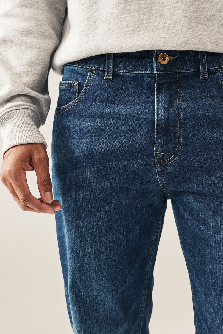 Blue Mid Straight Fit Classic Stretch Jeans - Image 5 of 9
