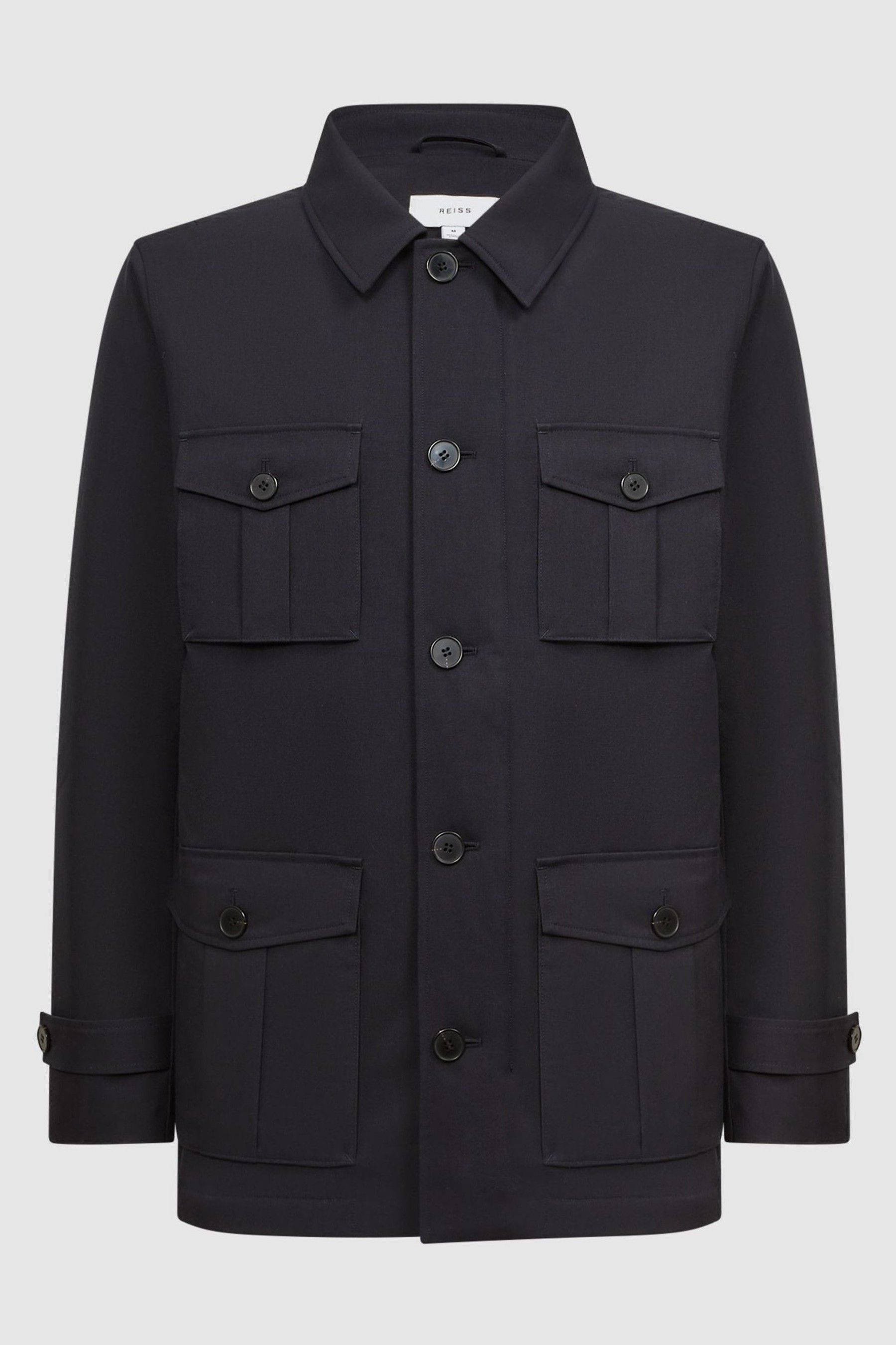 Reiss Navy Ellis Military Inspired Field Jacket