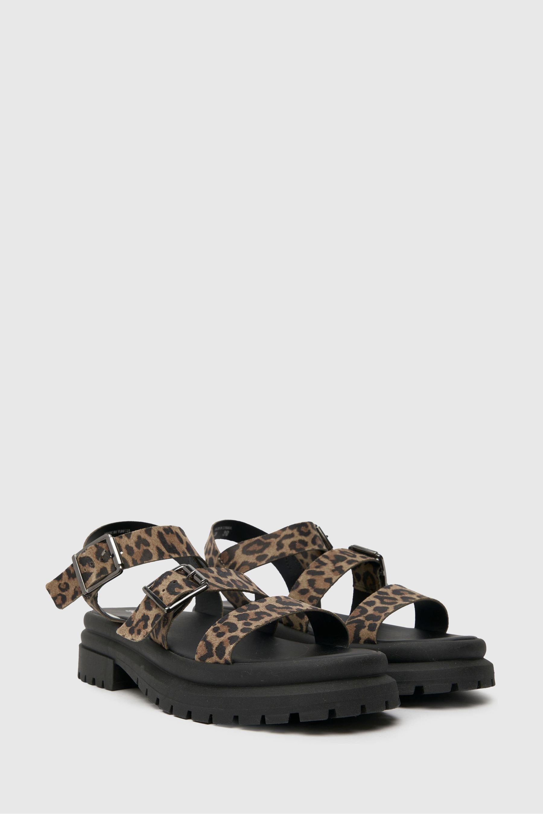 Buy Schuh Tyla Leopard Chunky Sandals from Next Luxembourg