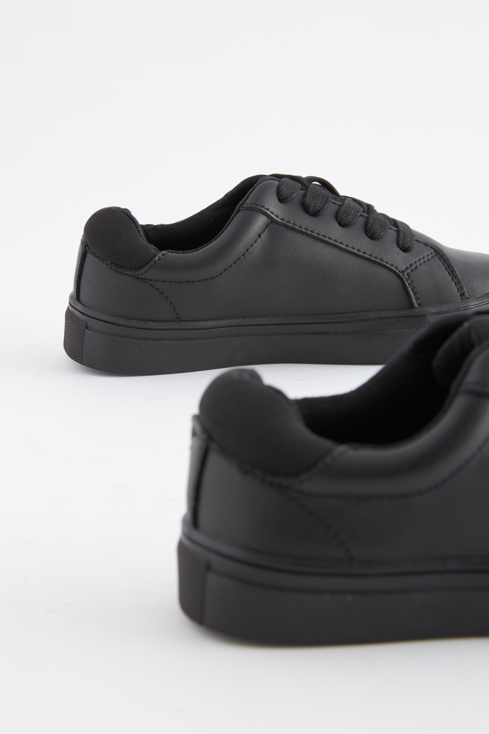 Black School Lace-Up Shoes - Image 4 of 6