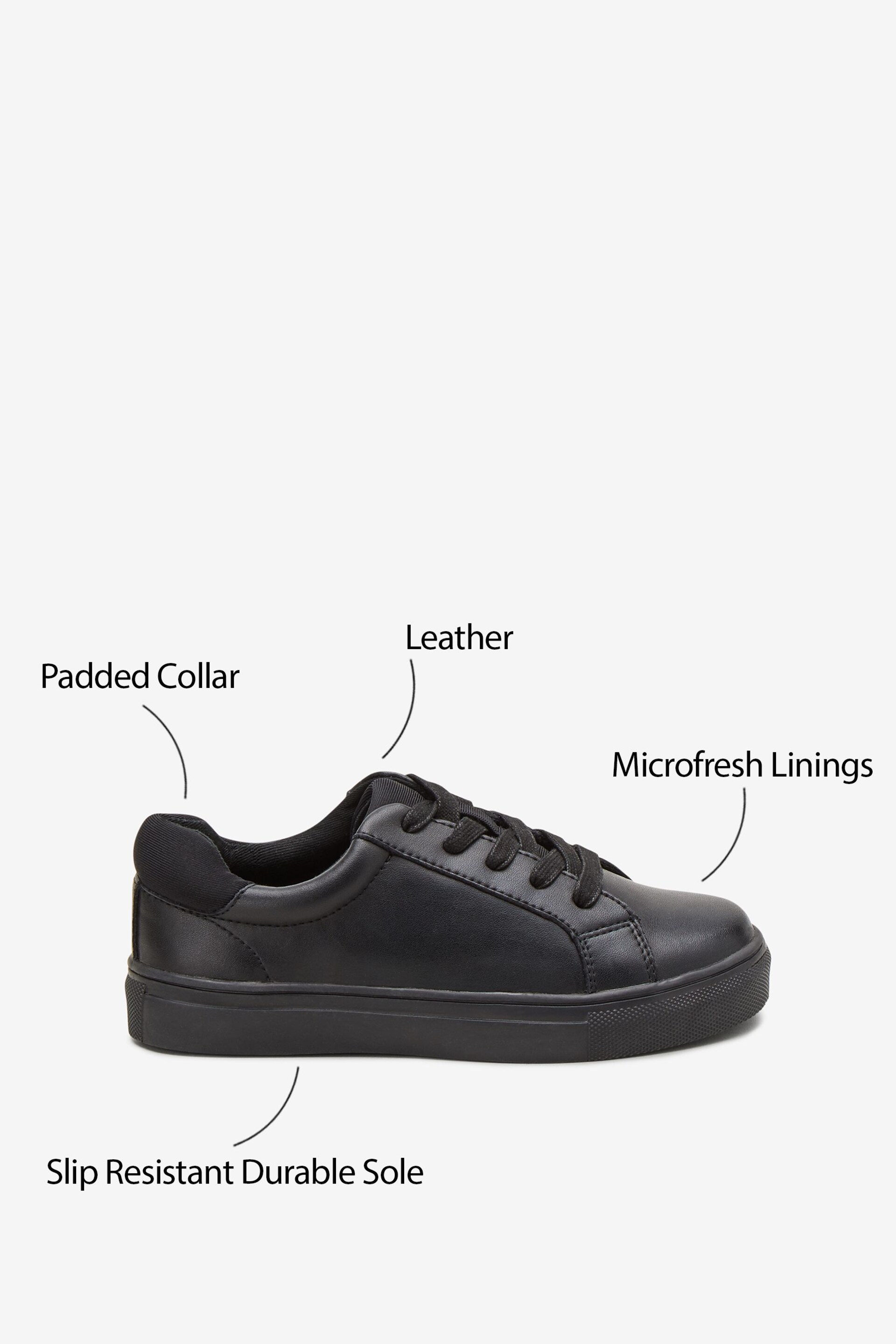 Black School Lace-Up Shoes - Image 6 of 6