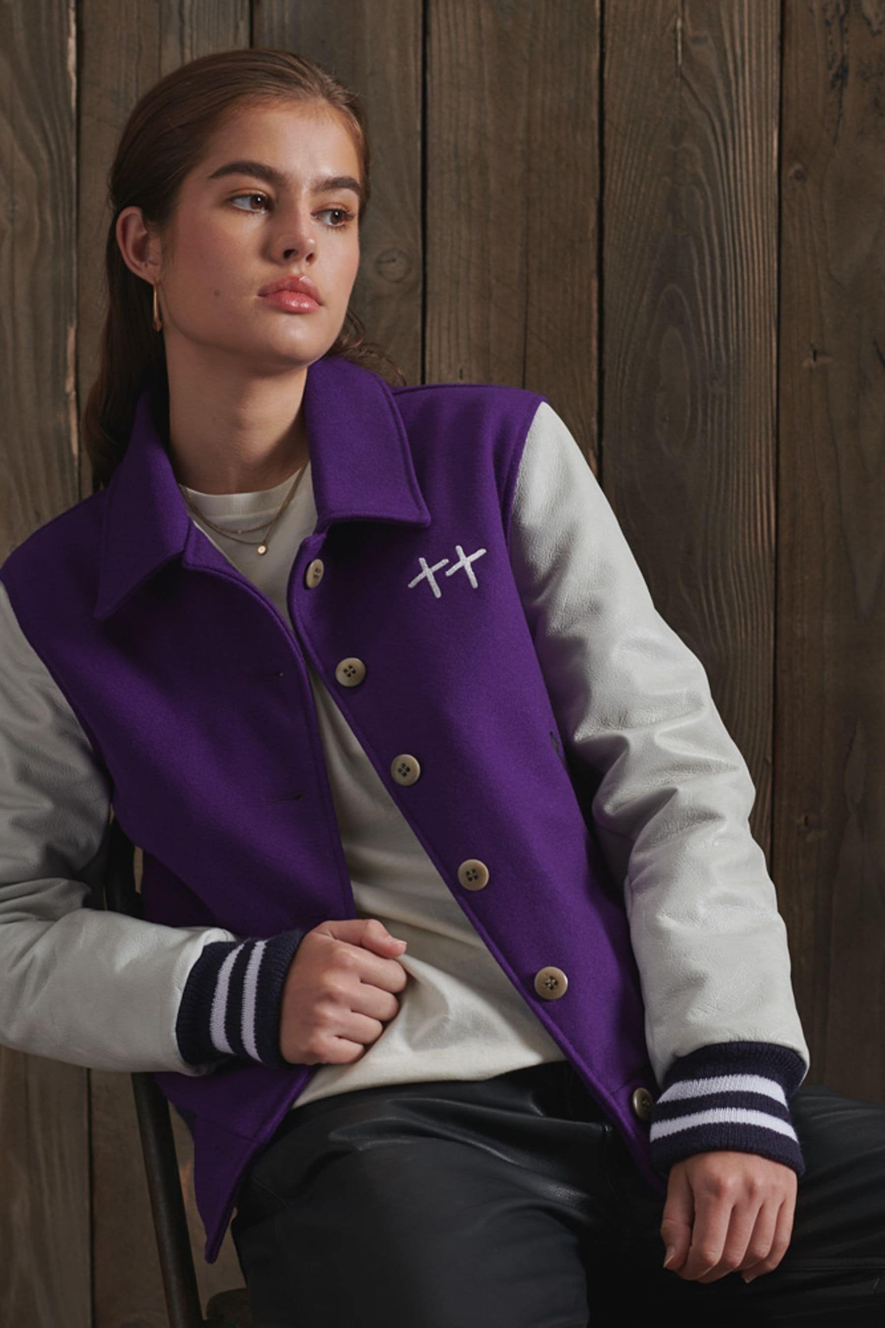Superdry purple jacket sale