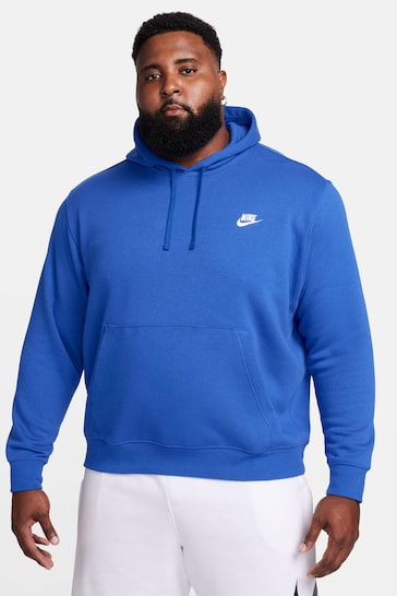 Nike Blue/White Club Pullover Hoodie