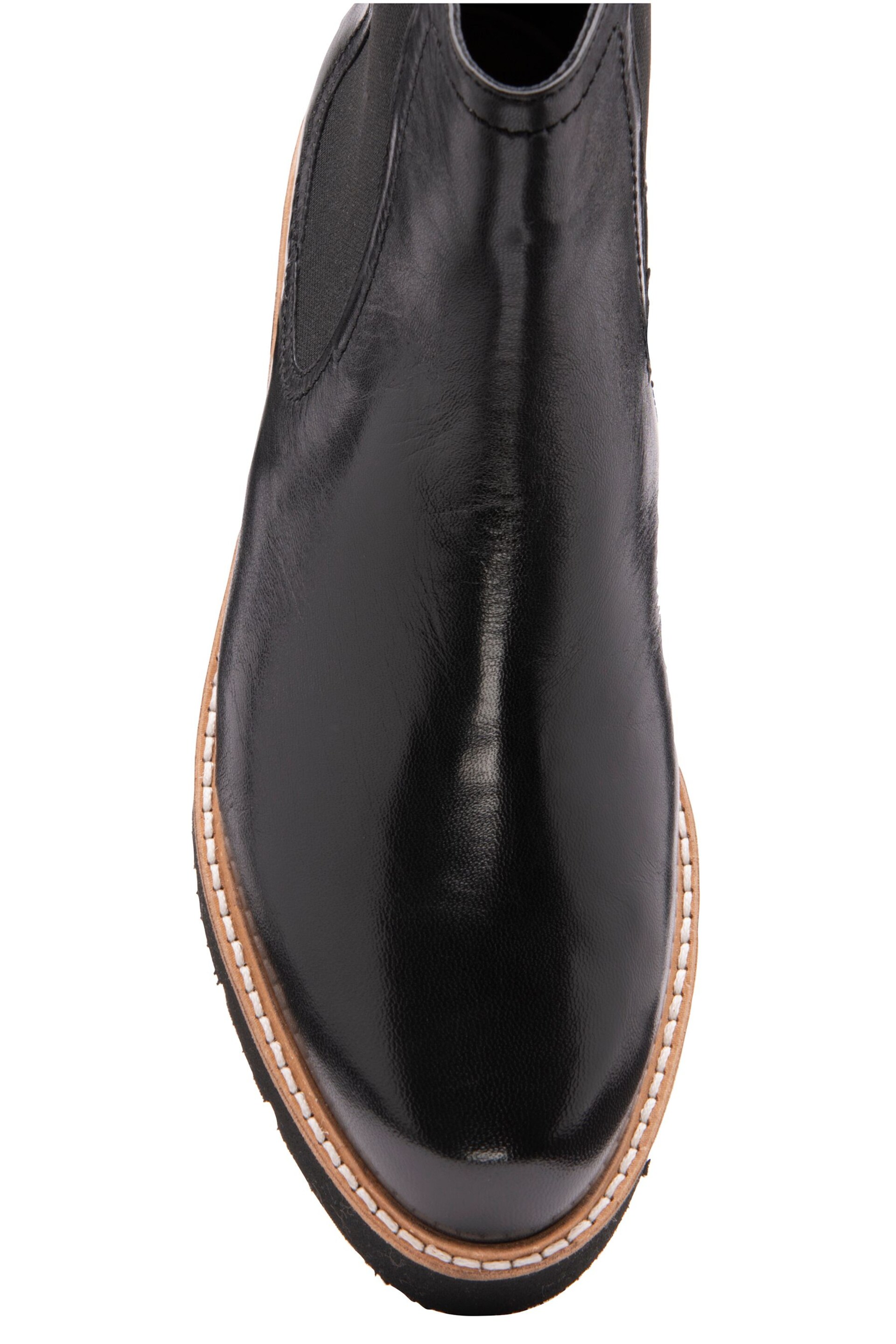Ravel Black Leather Ankle Boots - Image 4 of 4