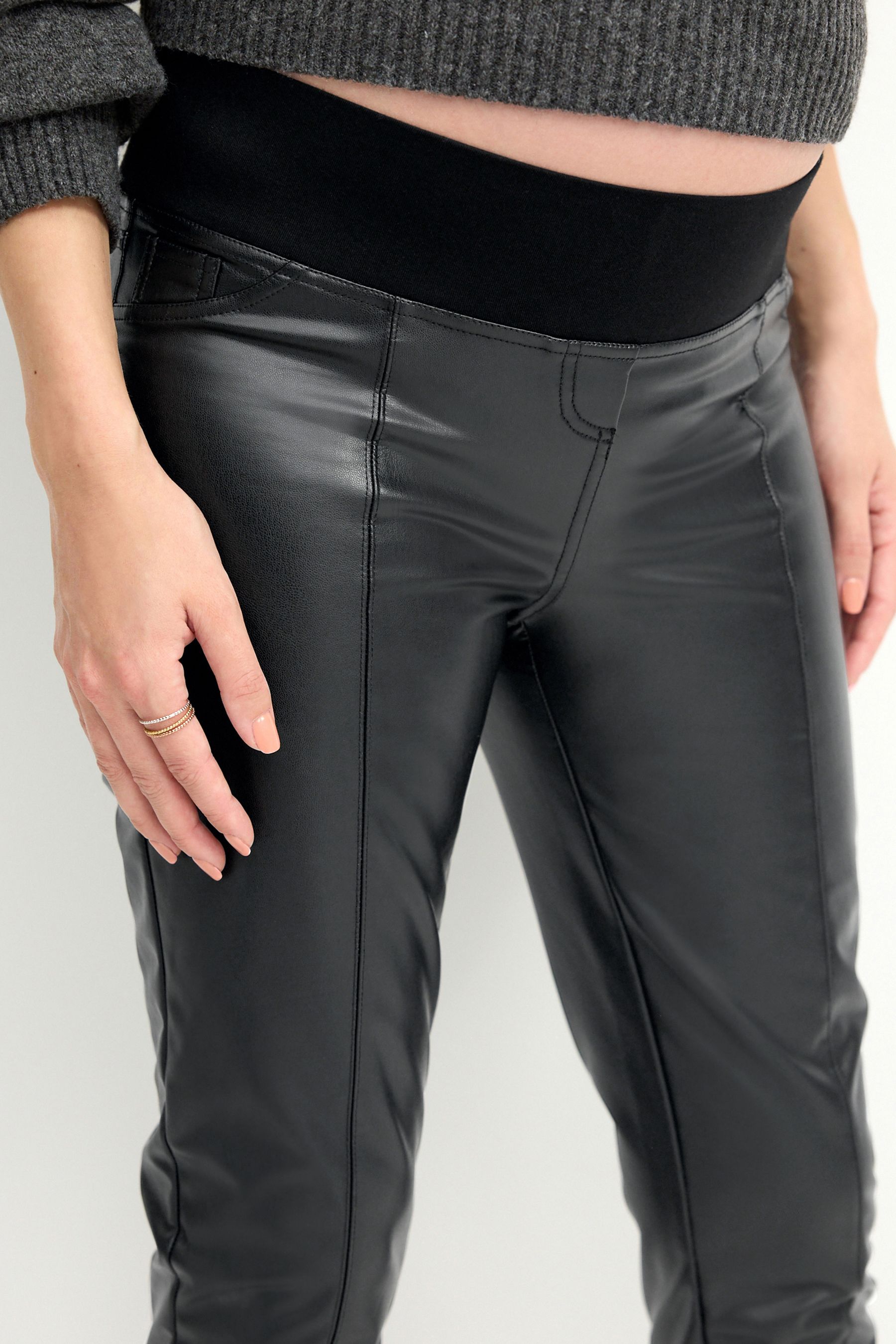 Maternity leather cheap trousers uk
