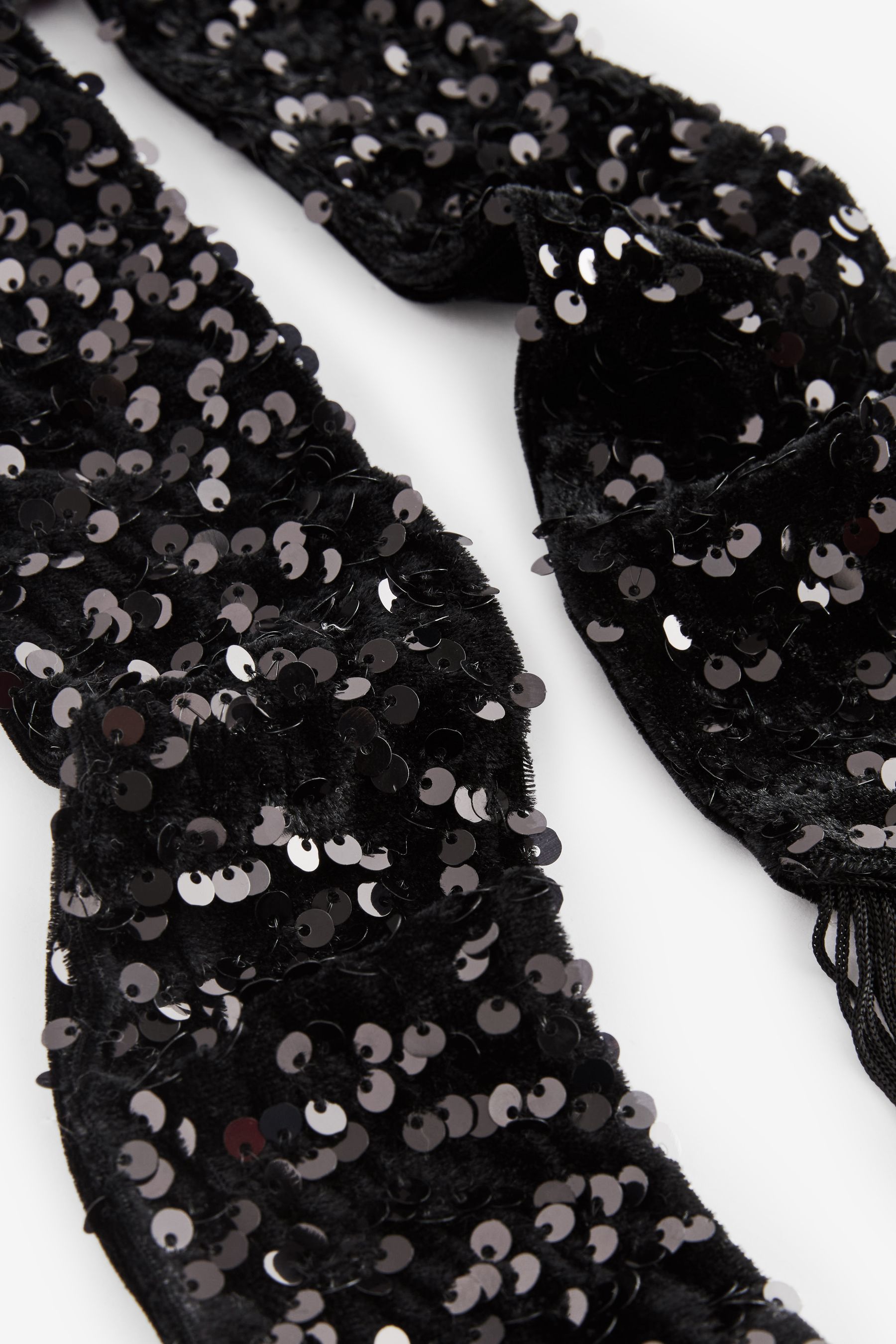 Buy Black Sequin Fringe Skinny Scarf from the Next UK online shop