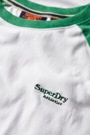 Superdry Green Essential Logo Baseball T-Shirt - Image 4 of 4