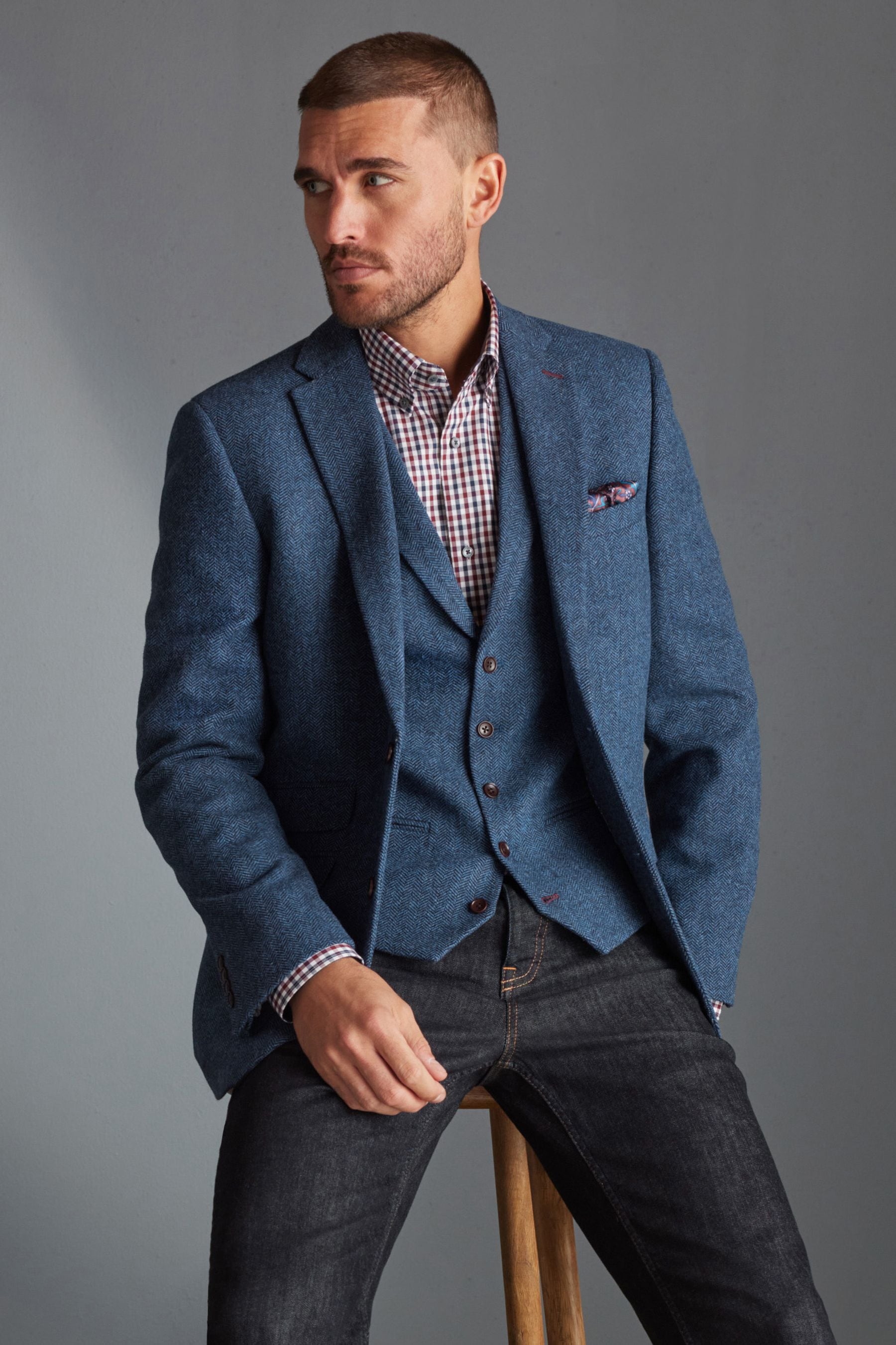 Men's wool online herringbone sport coat