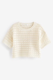 Ecru Crochet Knit Top (3-16yrs) - Image 5 of 7