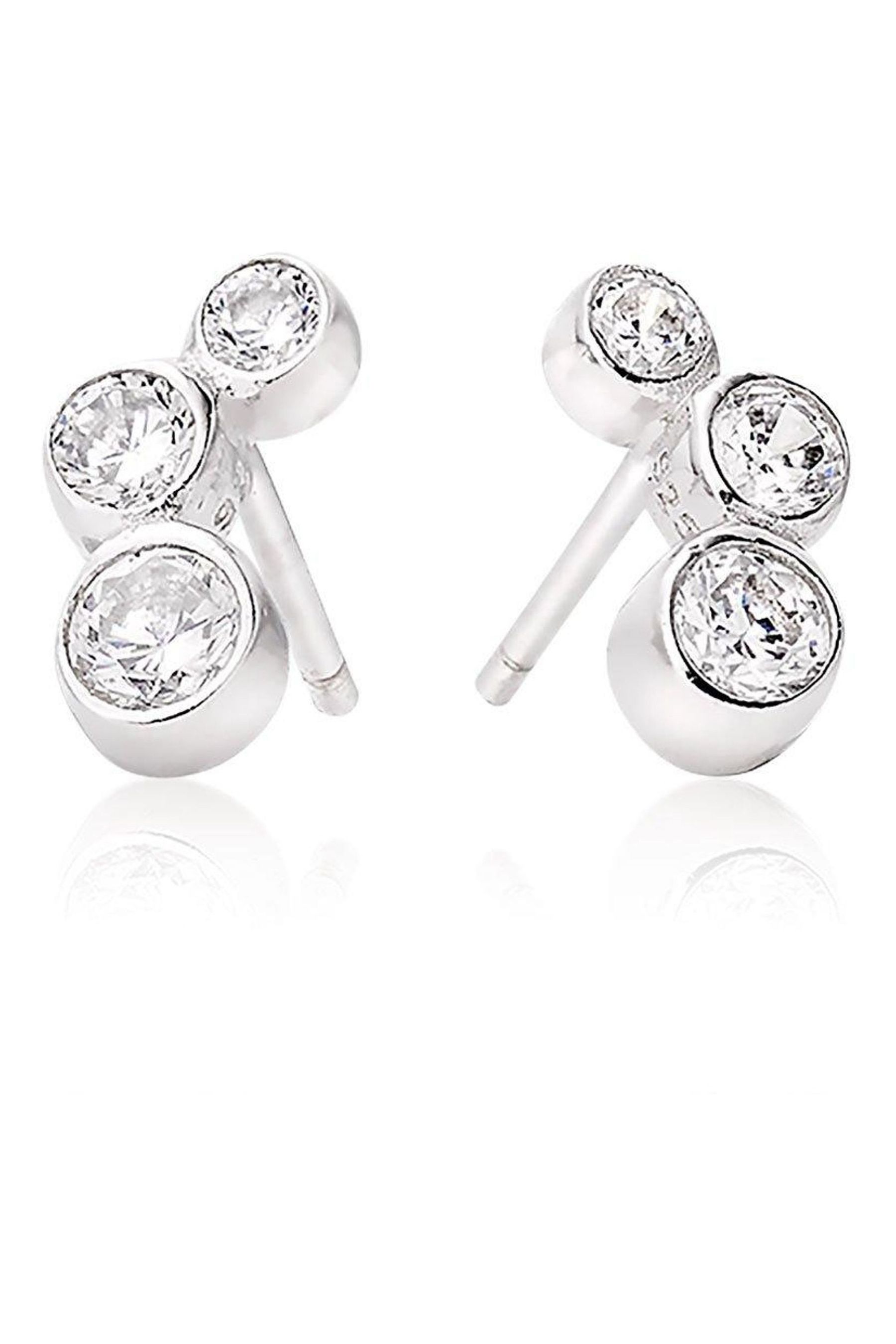 Buy Beaverbrooks Cubic Zirconia Sterling Silver Stud Earrings from the Next UK online shop