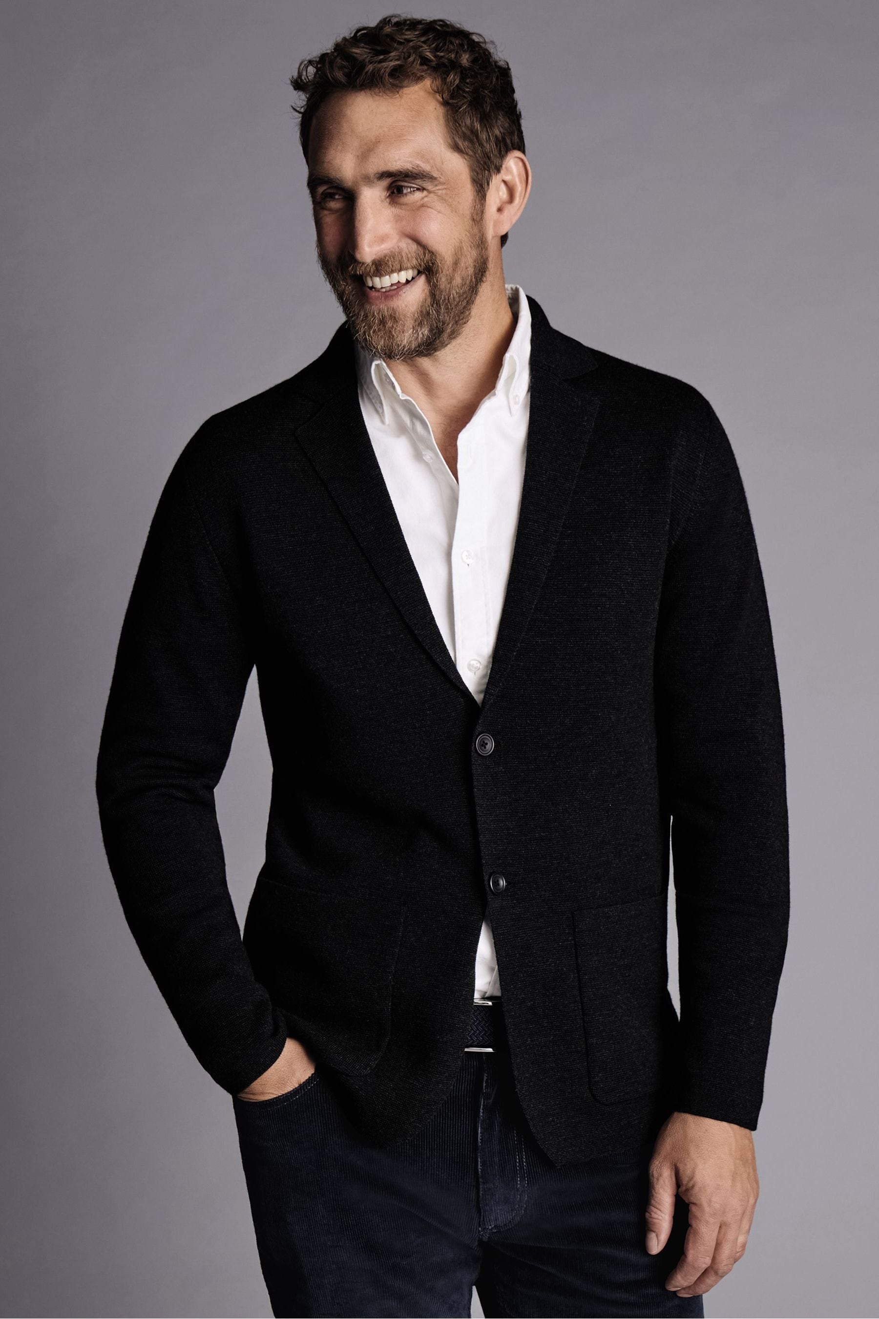 Charles tyrwhitt shawl collar cardigan discount