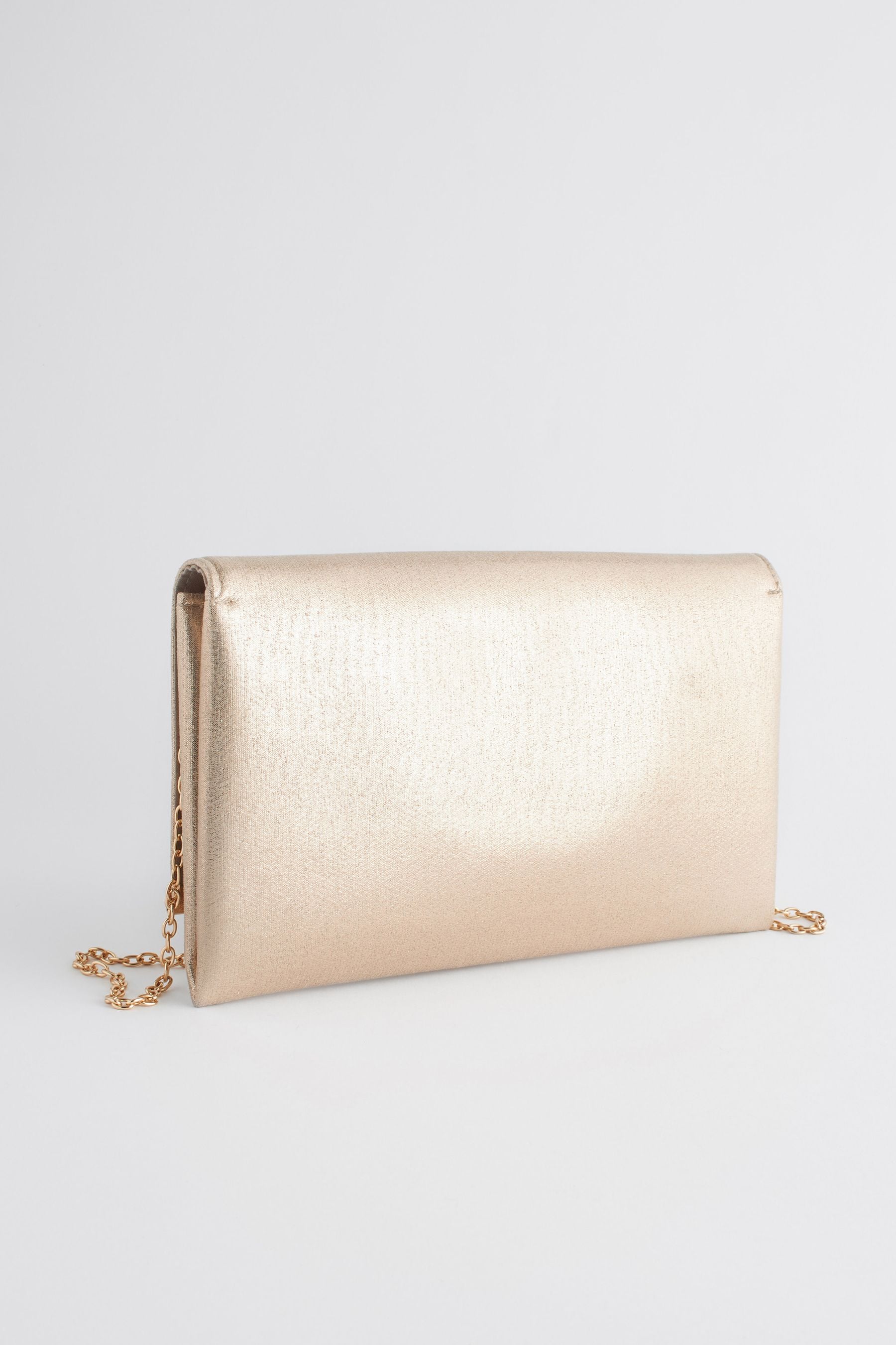 White and rose gold clutch bag deals