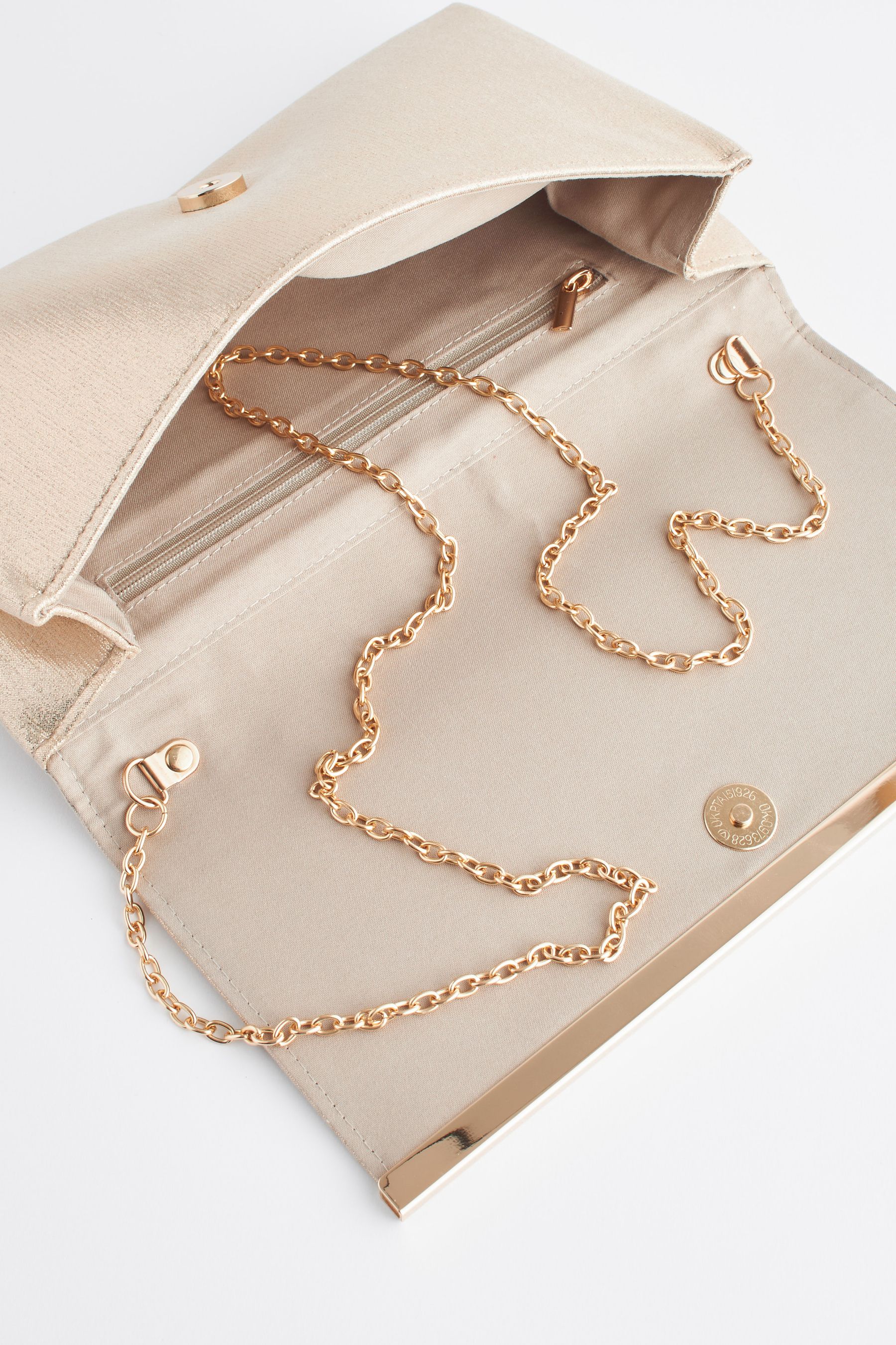 Next gold clutch bag on sale