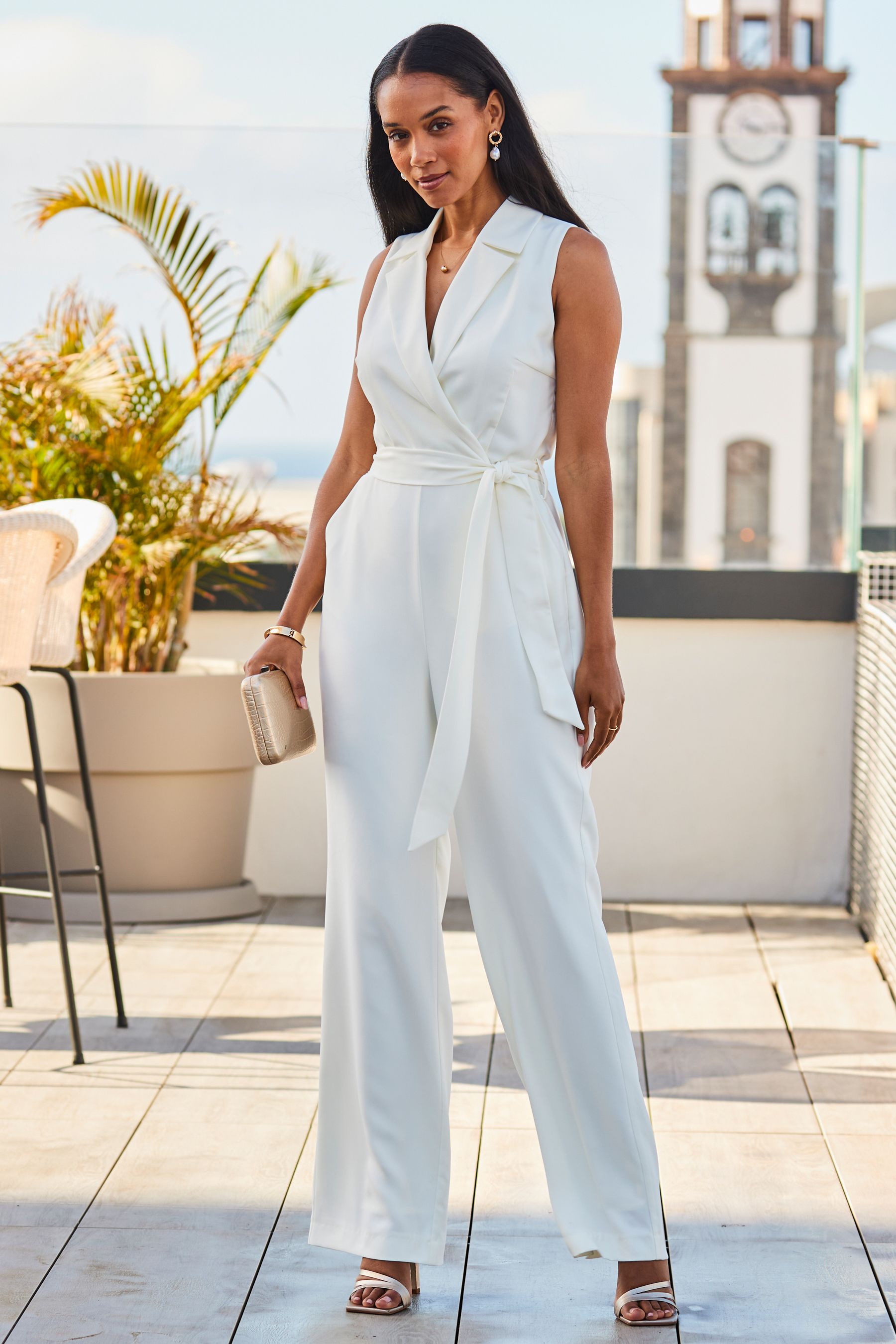 Cream jumpsuit uk new arrivals