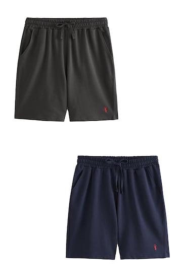 Navy Blue/Dark Grey Lightweight Jogger Shorts 2 Pack