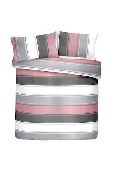 Fusion Pink Betley Duvet Cover and Pillowcase Set