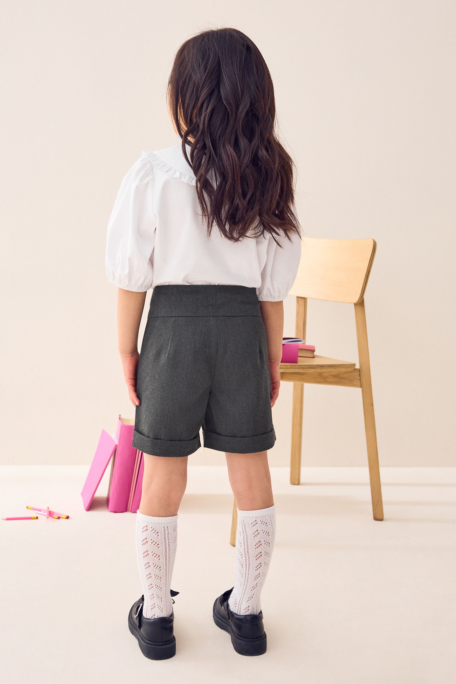Next grey school shorts shop
