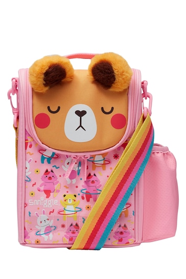 Smiggle Pink Lets Play Junior ID Lunchbox With Strap