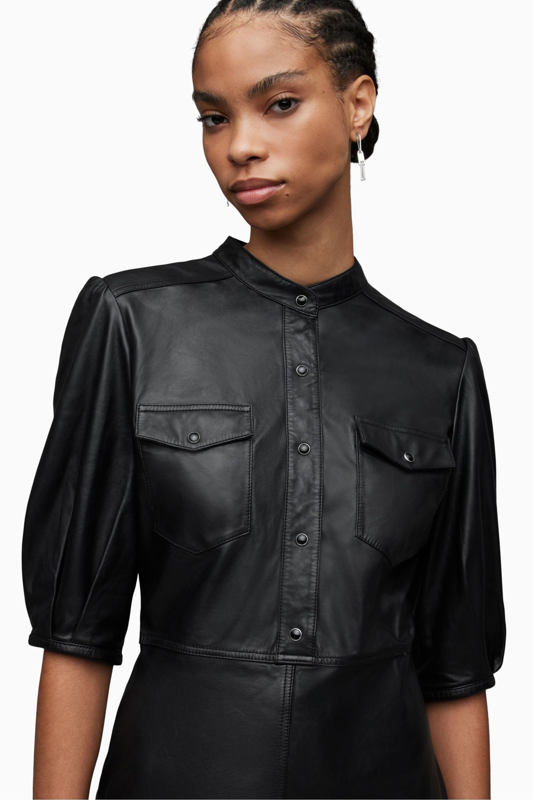All saints leather dress cheap