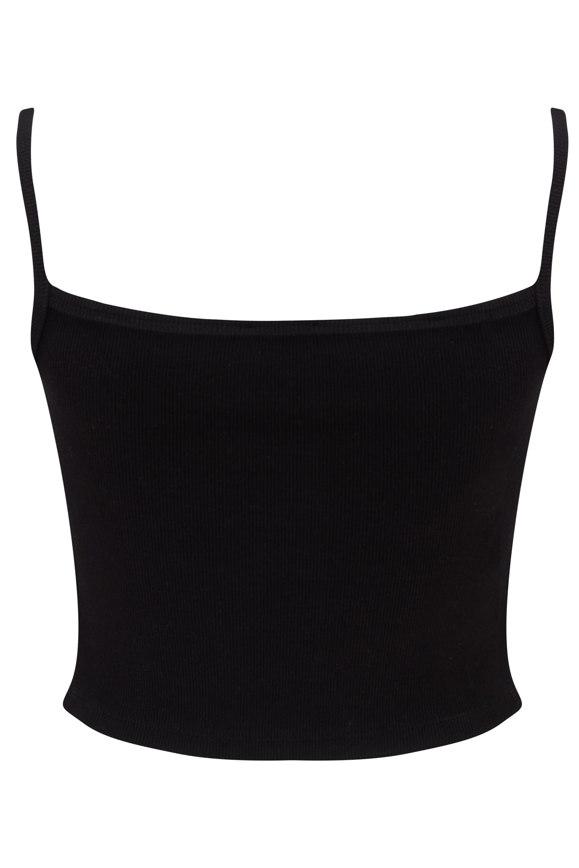 Pour Moi Black Off Duty Rib Jersey Support Cami - Image 5 of 5
