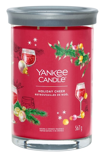 Yankee Candle Red Signature Large Tumbler Holiday Cheer Scented Candle