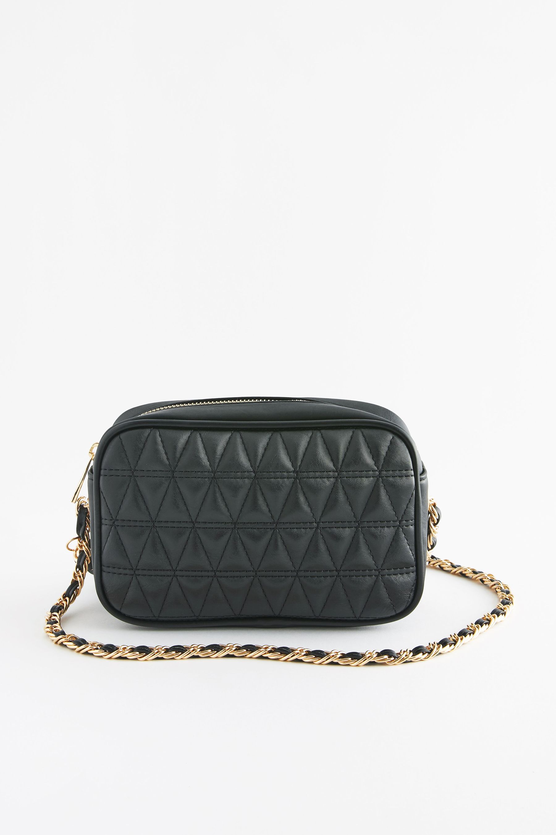 Black quilted camera bag outlet
