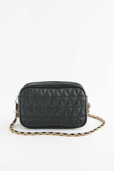 Black Quilted Camera Bag