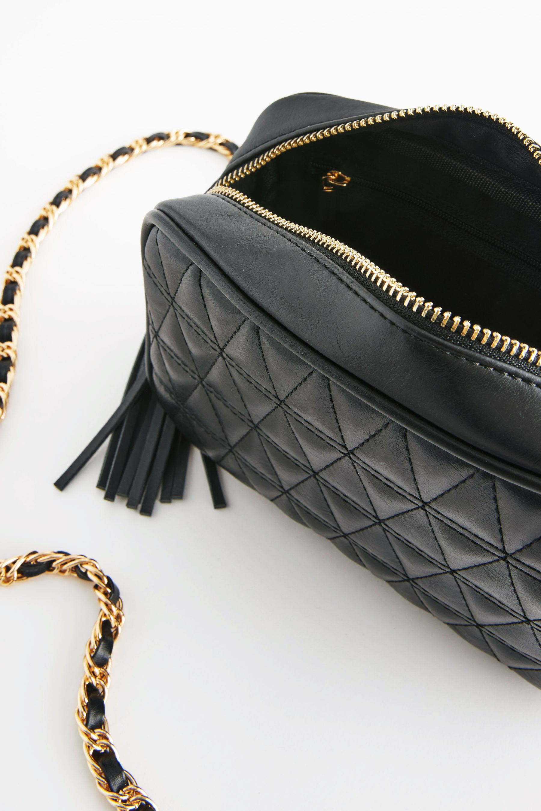 Black Quilted Camera Bag