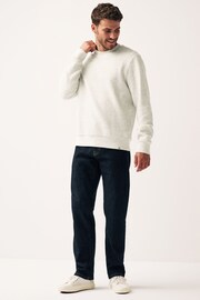 Ecru Cream Marl Textured Crew Sweatshirt - Image 5 of 9
